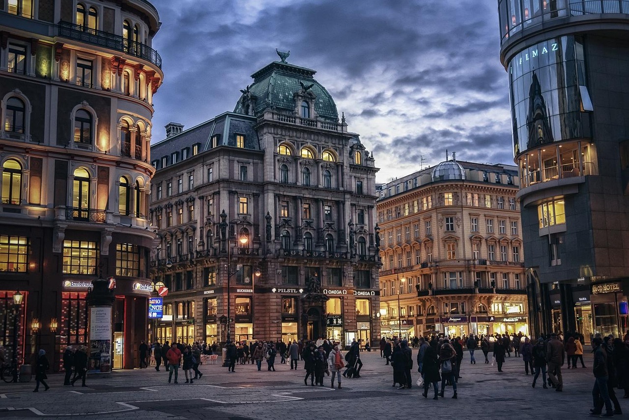 vienna austria citta serata europa